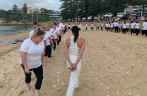 Corporate retreat on the beach