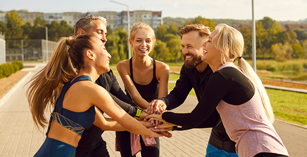 Healthy and happy team