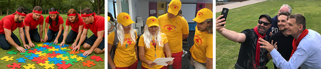 Team building in the park