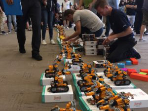 Indoor charity team building activities - robot wars